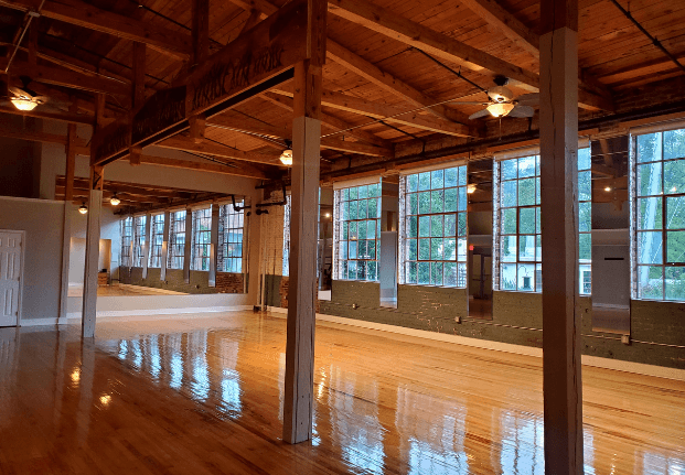 Beautiful event space with brick walls